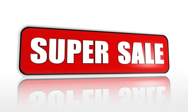 Super verkoop rode banner — Stockfoto