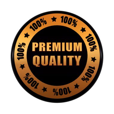 Premium kalite 100 yüzde olarak altın siyah daire etiketi