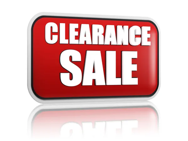 Clearance sale red banner — Stock Photo, Image