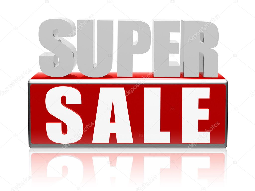 super sale - letters and block