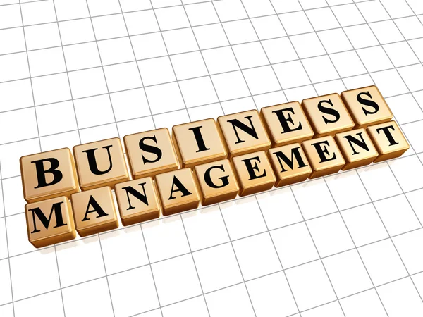 Business management in golden cubes — Stock Photo, Image