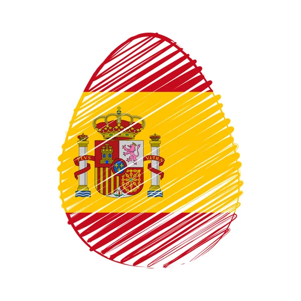 Spanish flag in easter egg — Stock Photo, Image