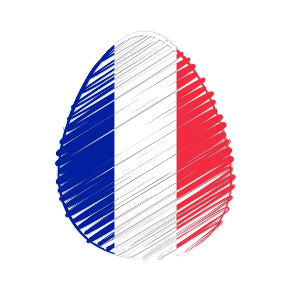 Franse vlag in easter egg — Stockfoto