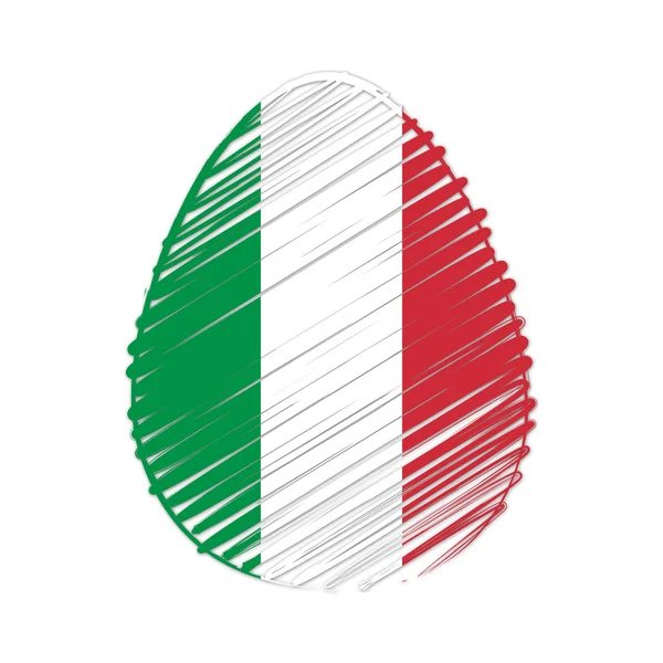Ιταλική σημαία στο αυγό του Πάσχα — Φωτογραφία Αρχείου