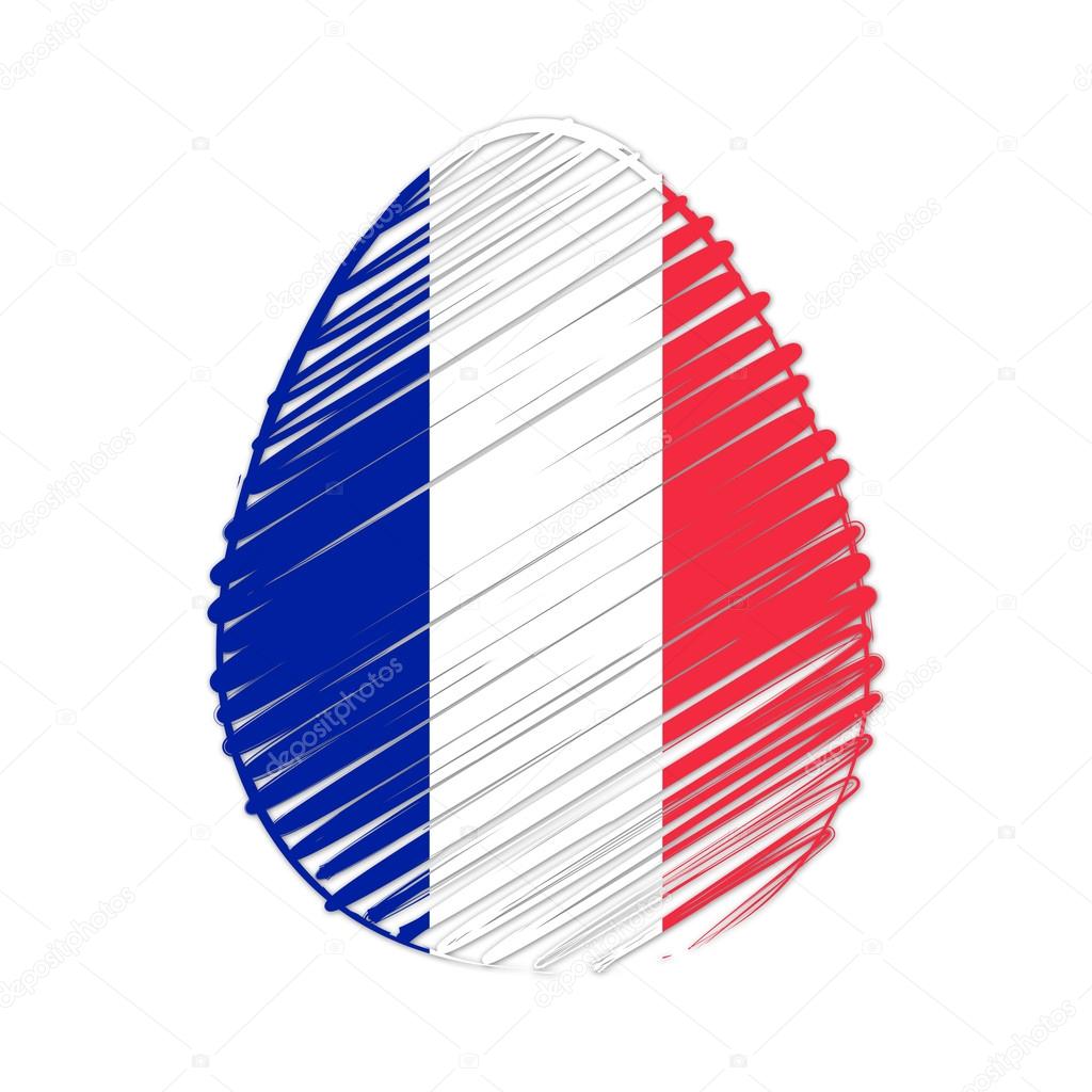 French flag in easter egg