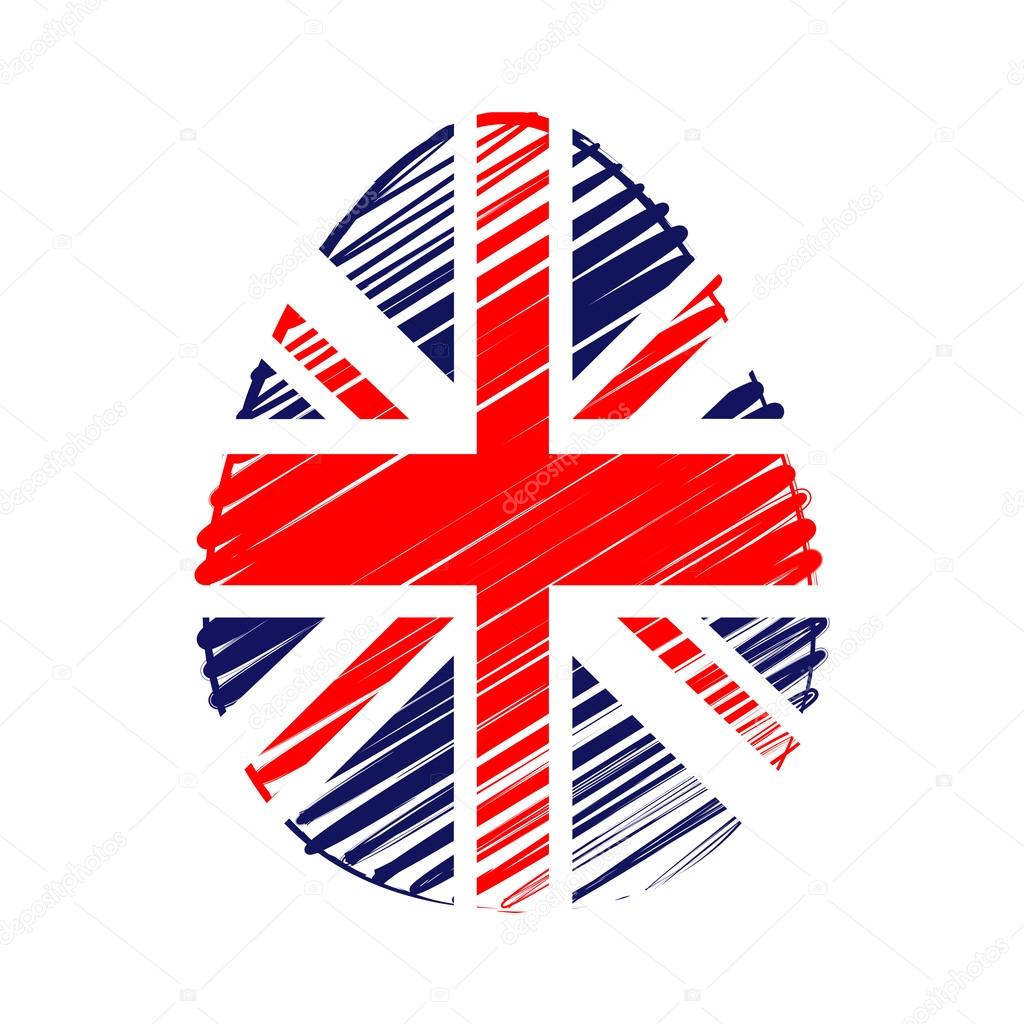 British flag in easter egg