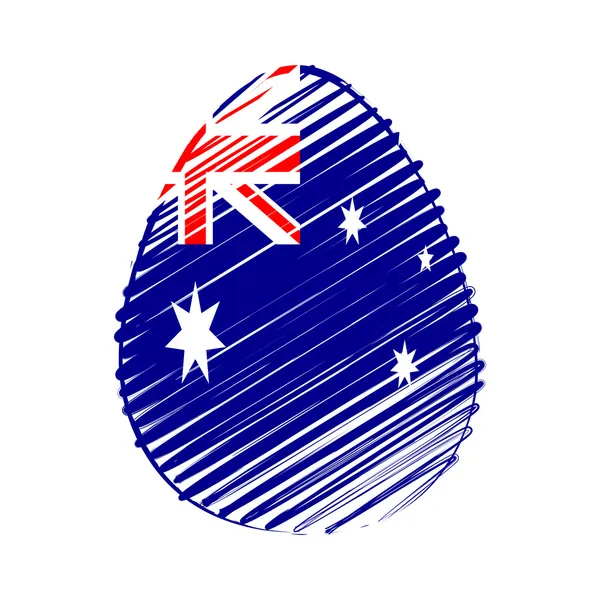 Australian flag in easter egg — Stock Photo, Image