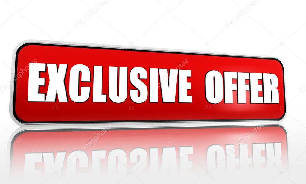 exclusive offer red banner