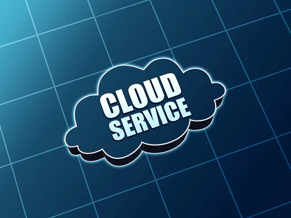 Service nuage chiffre bleu — Photo