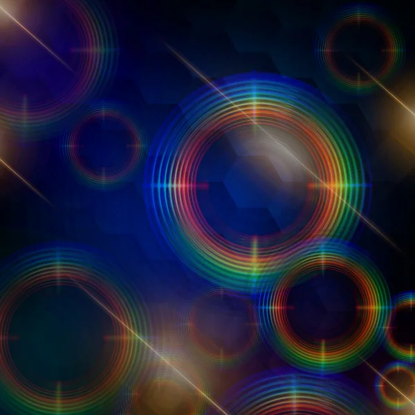 Lichtend regenboog ringen — Stockfoto