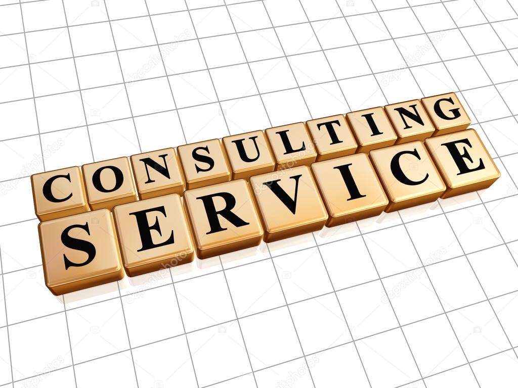 consulting service in golden cubes