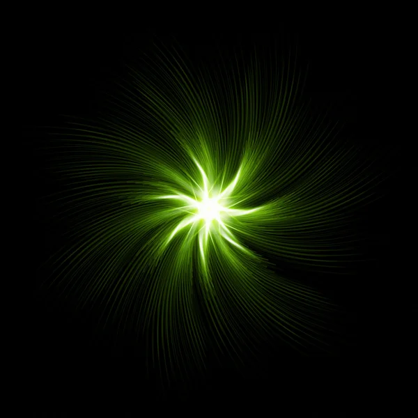 Star with green spirals — Stock Photo, Image