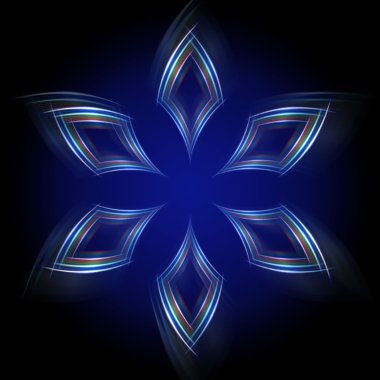 çok renkli edikula parlayan ile mavi arka plan