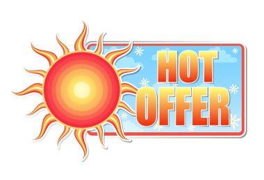 sun etiket içinde sıcak teklif