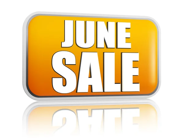 June sale yellow banner — Stock Photo, Image