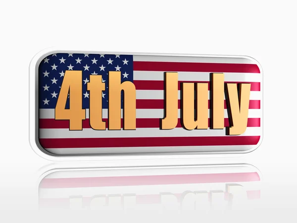 Pancarta del cuatro de julio — Foto de Stock