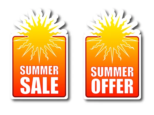 Zomer verkoop Zomeraanbieding-badges — Stockfoto