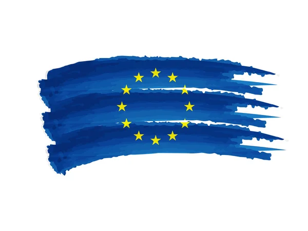 Tekening van de vlag van de Europese Unie — Stockfoto