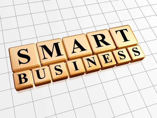 Smart business en cubes dorés — Photo