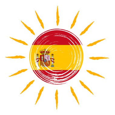 güneşin altında İspanyol bayrağı