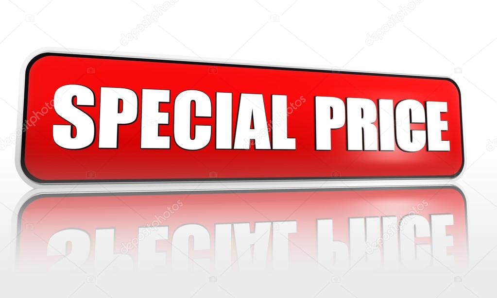 Special price in red banner