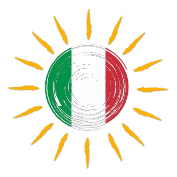 Italienische Flagge in der Sonne — Stockfoto