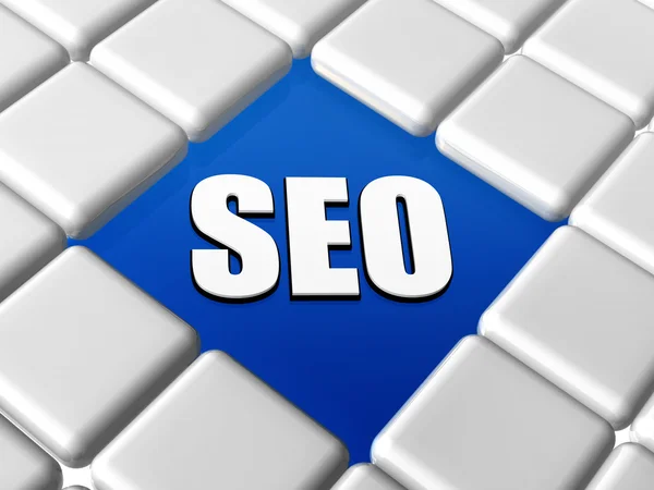 在框中 seo — 图库照片