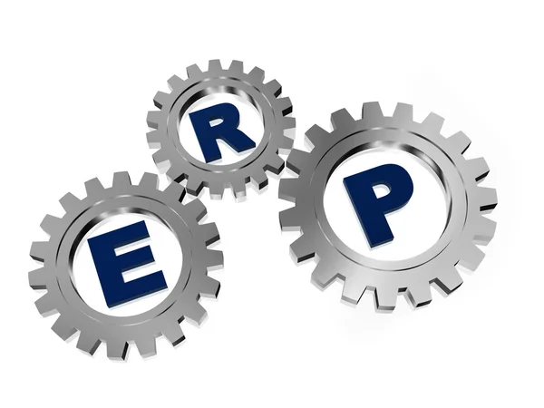 ERP i silver metall redskap — Stockfoto