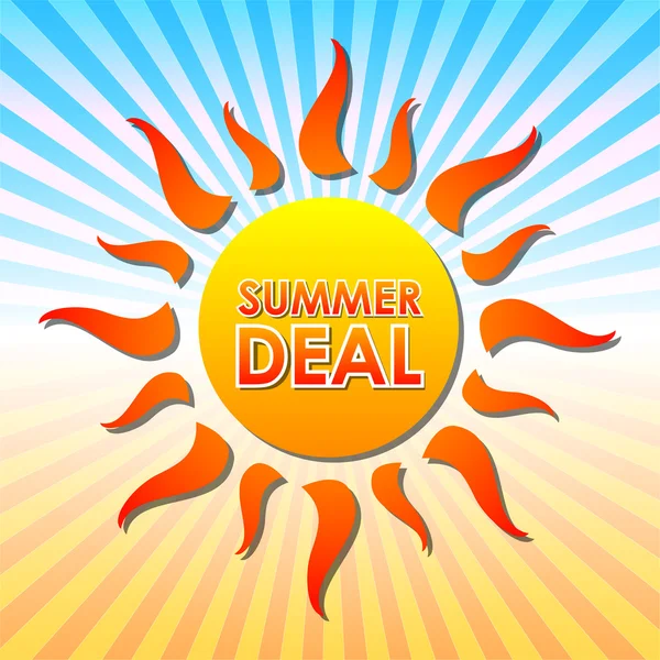 Summer deal i sol strålar — Stockfoto