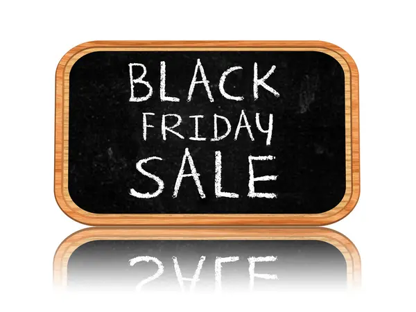 Svart fredag försäljning på blackboard banner — Stockfoto