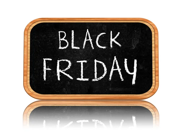 Black friday on blackboard banner — Stock Photo, Image