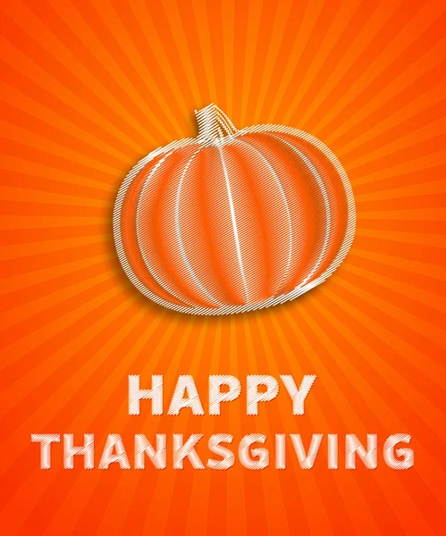 Happy thanksgiving day - autumn illustration with striped pumpki — Stock Photo, Image