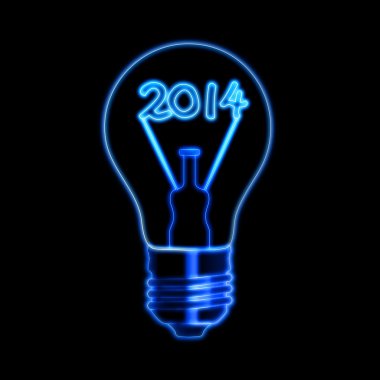 ampul parlak yeni yıl 2014