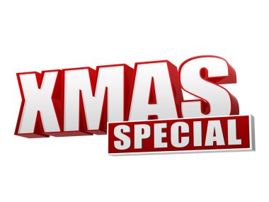 Xmas 3d kırmızı harflerle ve blok özel