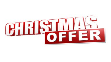 Yılbaşı teklif 3d kırmızı harflerle ve blok