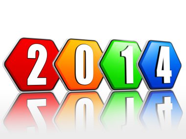 Alaca altıgenler düzenlenen yeni yıl 2014