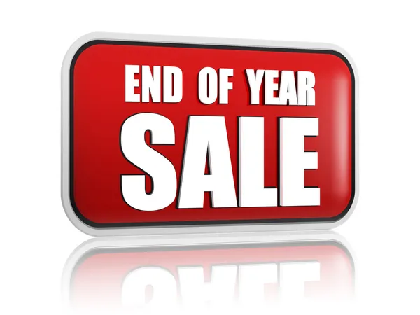 End of year sale red banner — Stock Photo, Image