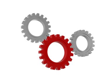 dişli tekerler sembolleri izole