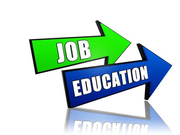 Job education in arrows — Stock Photo, Image