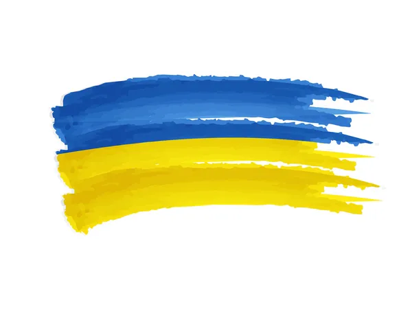Ukrajinská vlajka kresba — Stock fotografie