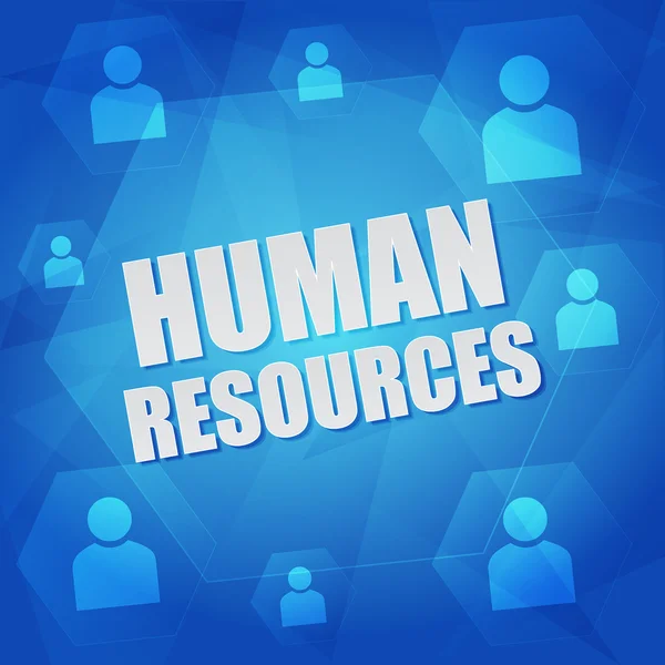 Human resource and person signs in hexagons — Stock Photo, Image