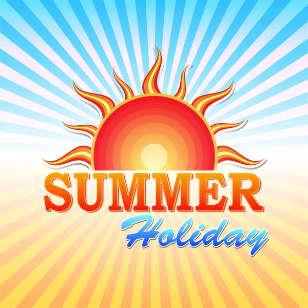 Sommerurlaub mit Sonne und Strahlen — Stockfoto