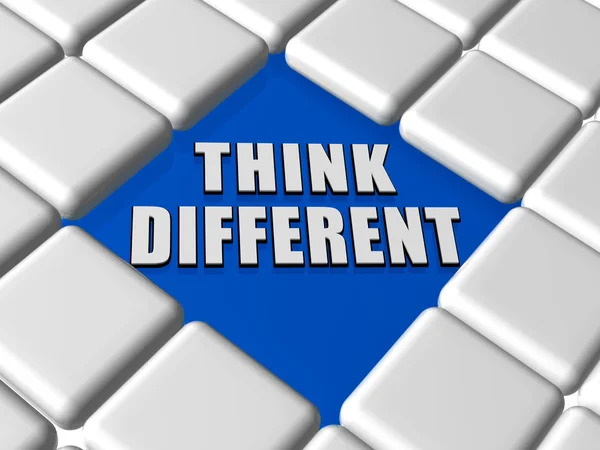 Think different in boxes — Stock Photo, Image