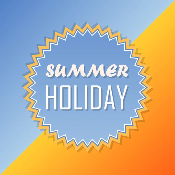 Sommerurlaub, Retro-Label, flaches Design — Stockfoto