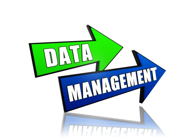 Datenmanagement in Pfeilen — Stockfoto