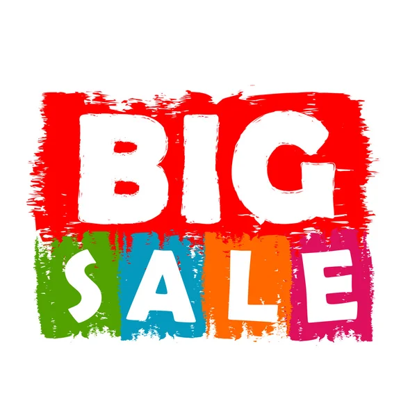 Big sale drawn label — Stock Photo, Image