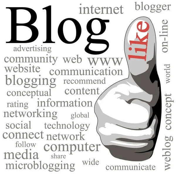 Блог. Tagcloud — стоковий вектор