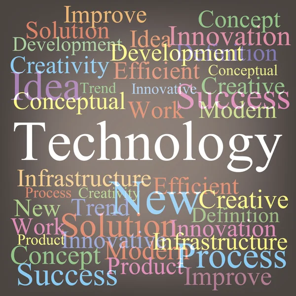 Tecnologia tagcloud — Vetor de Stock