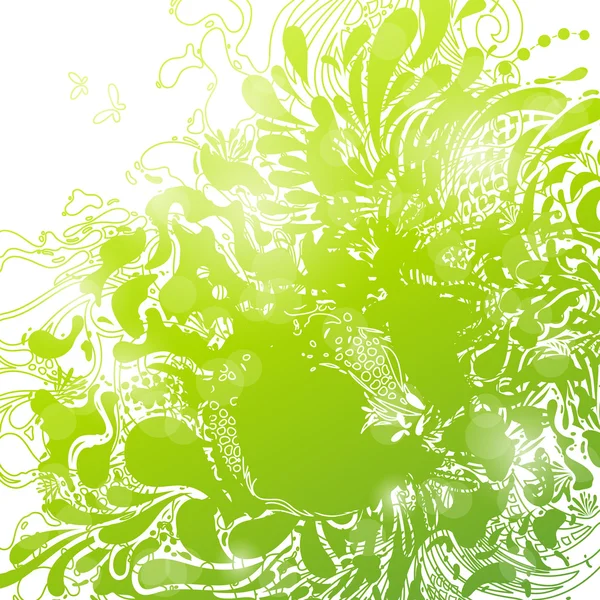 Soyut yeşil yeşillik arka plan. vektör çizim. Telifsiz Stok Illüstrasyonlar