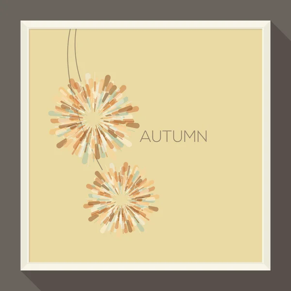 soyut pastel renkli sonbahar çiçek ile bir poster. vektör illust